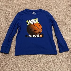 Nike Kids Royal Blue Basketball Long Sleeve Tee